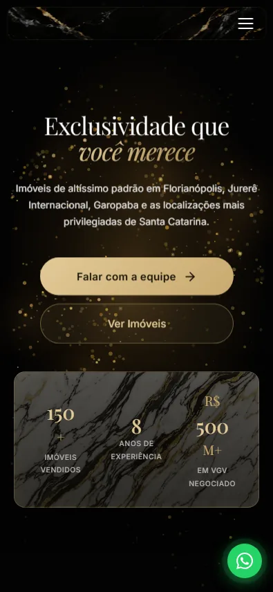 Preview do site para imobiliária